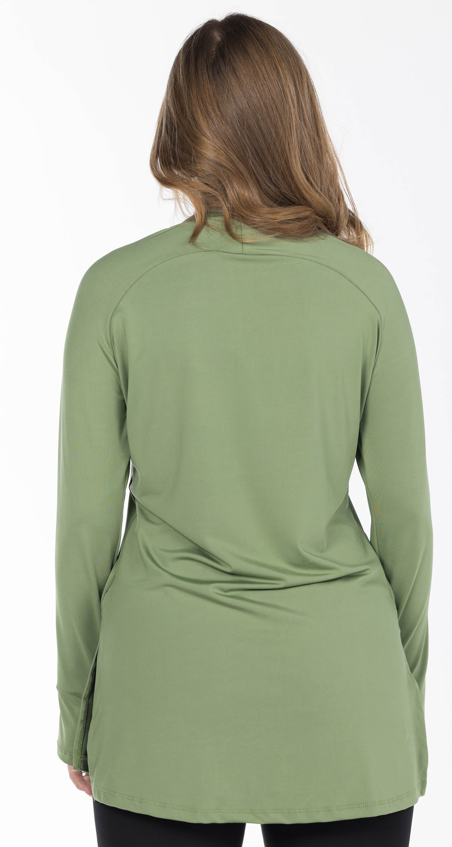 Long sleeve slim fit olive