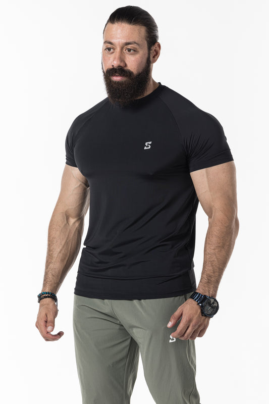 black short sleeve men