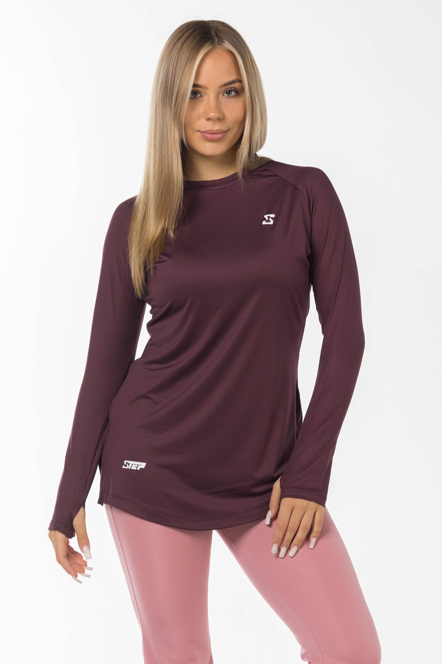 burgundy long sleeve