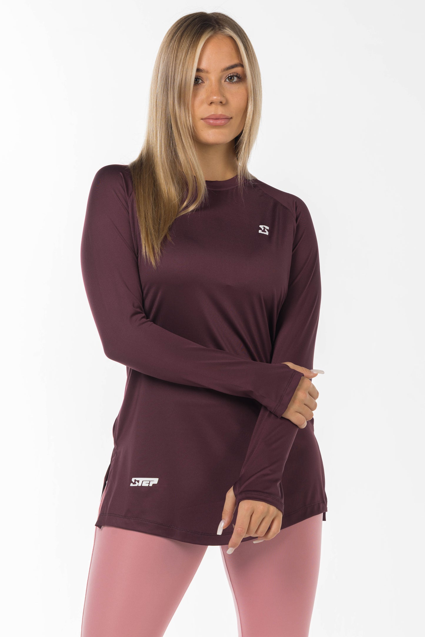 burgundy long sleeve