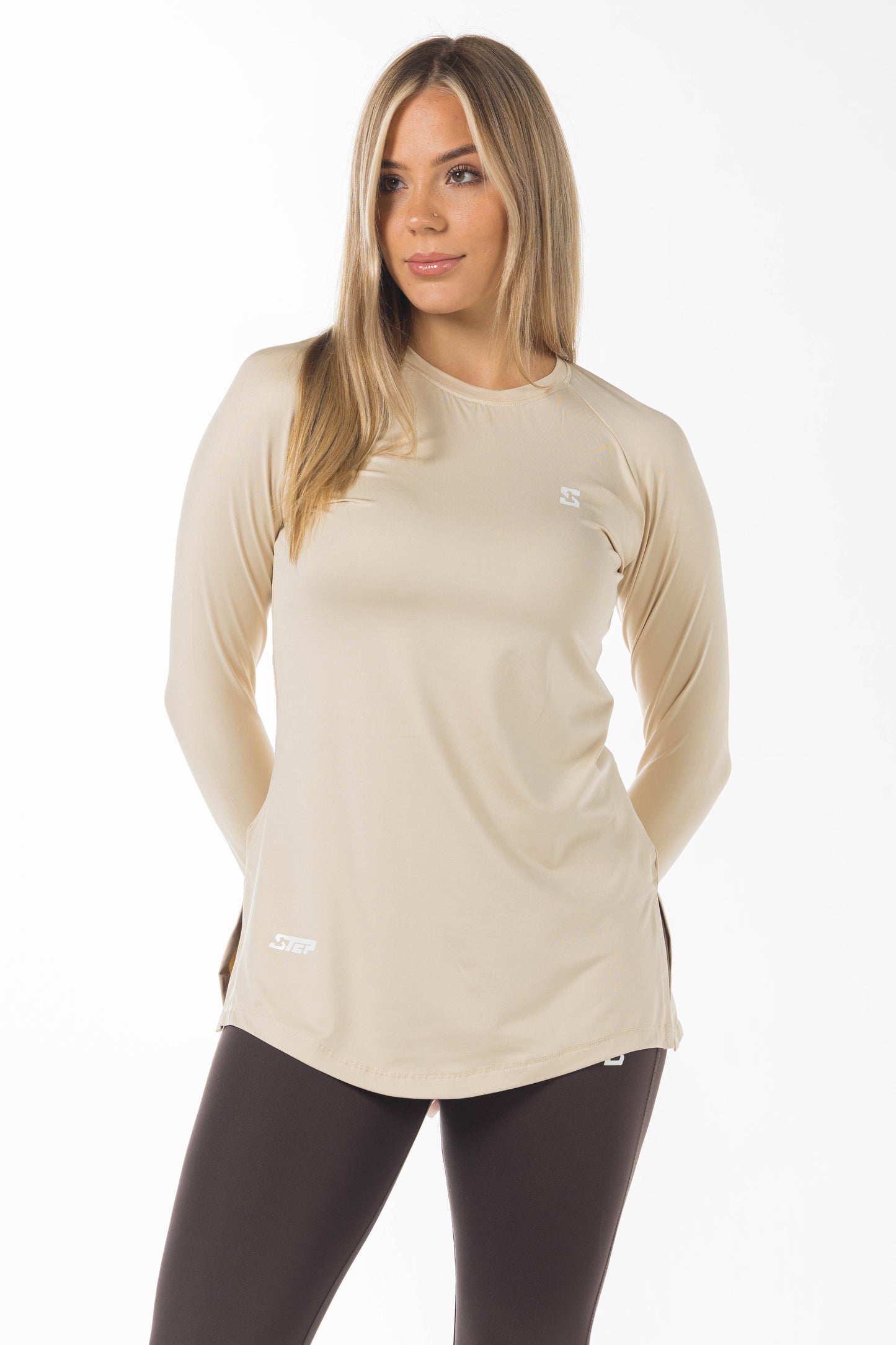 beige long sleeve