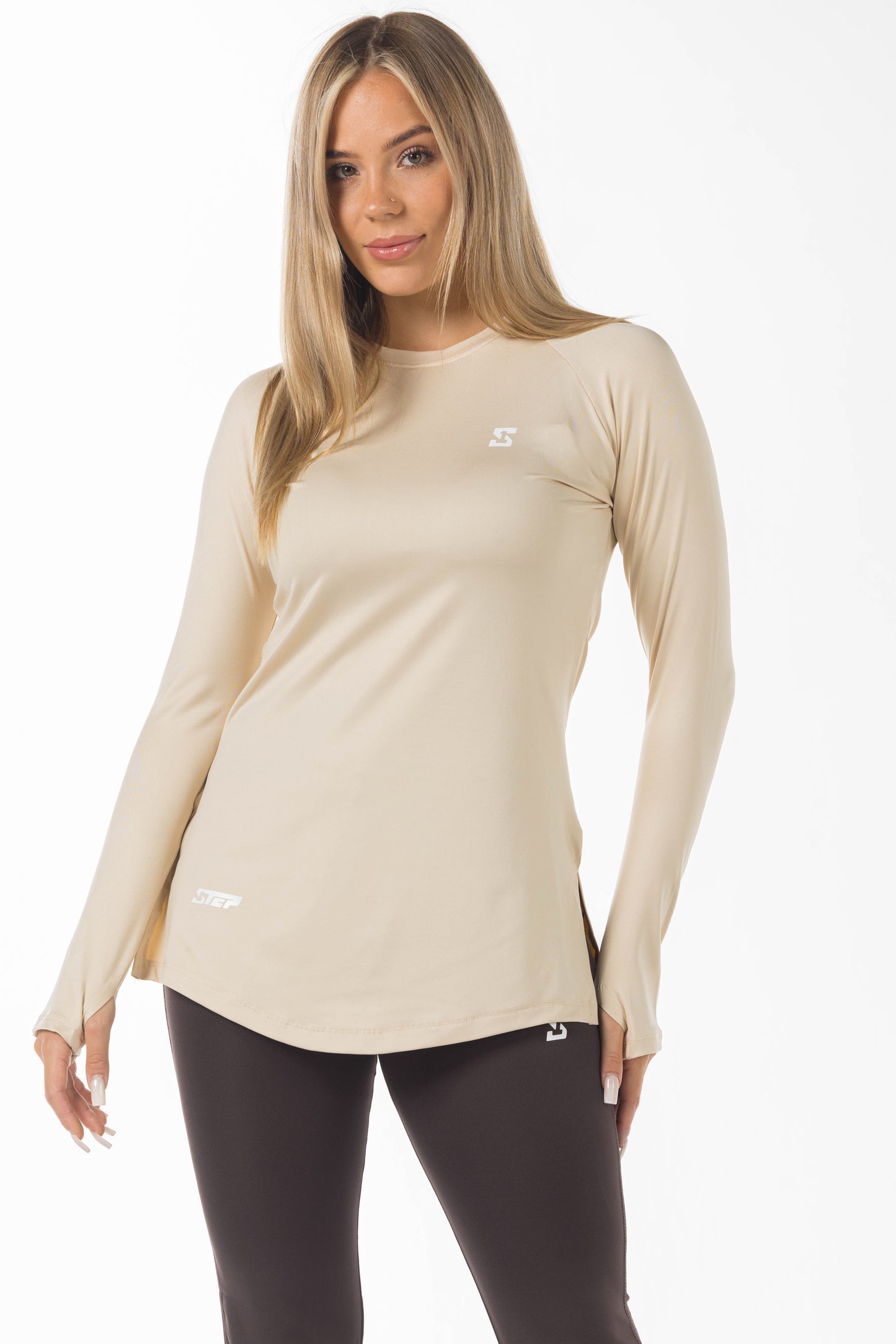 beige long sleeve