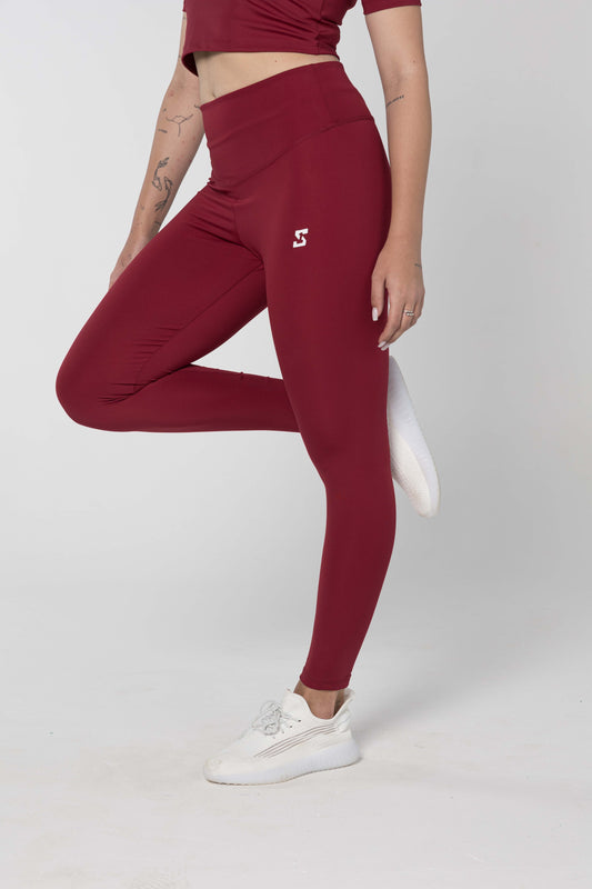 leggings dark red