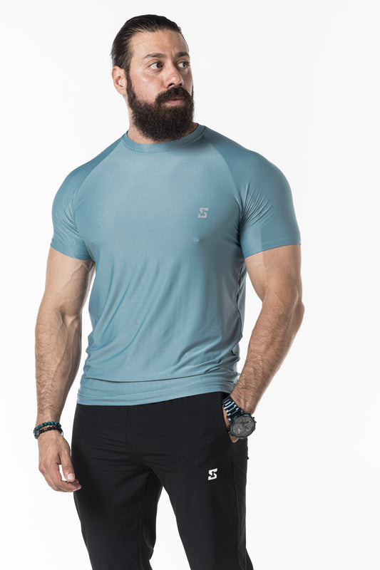 light blue short sleeve men