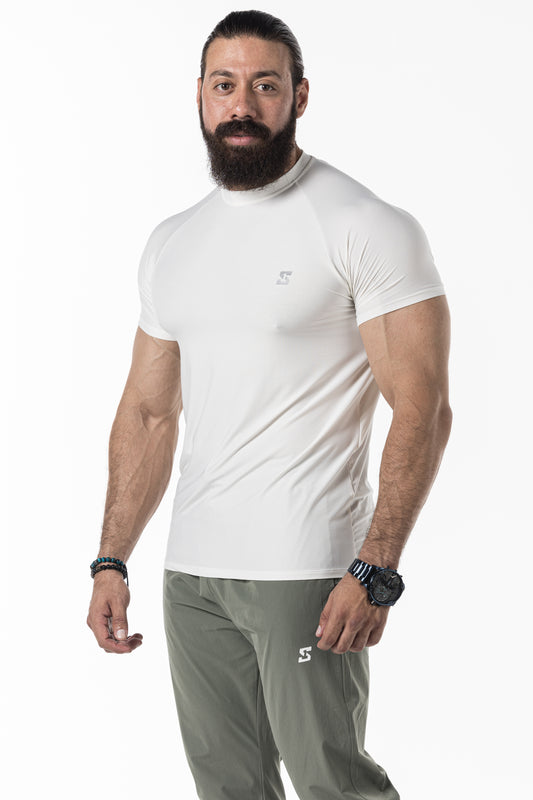 white short sleeve men