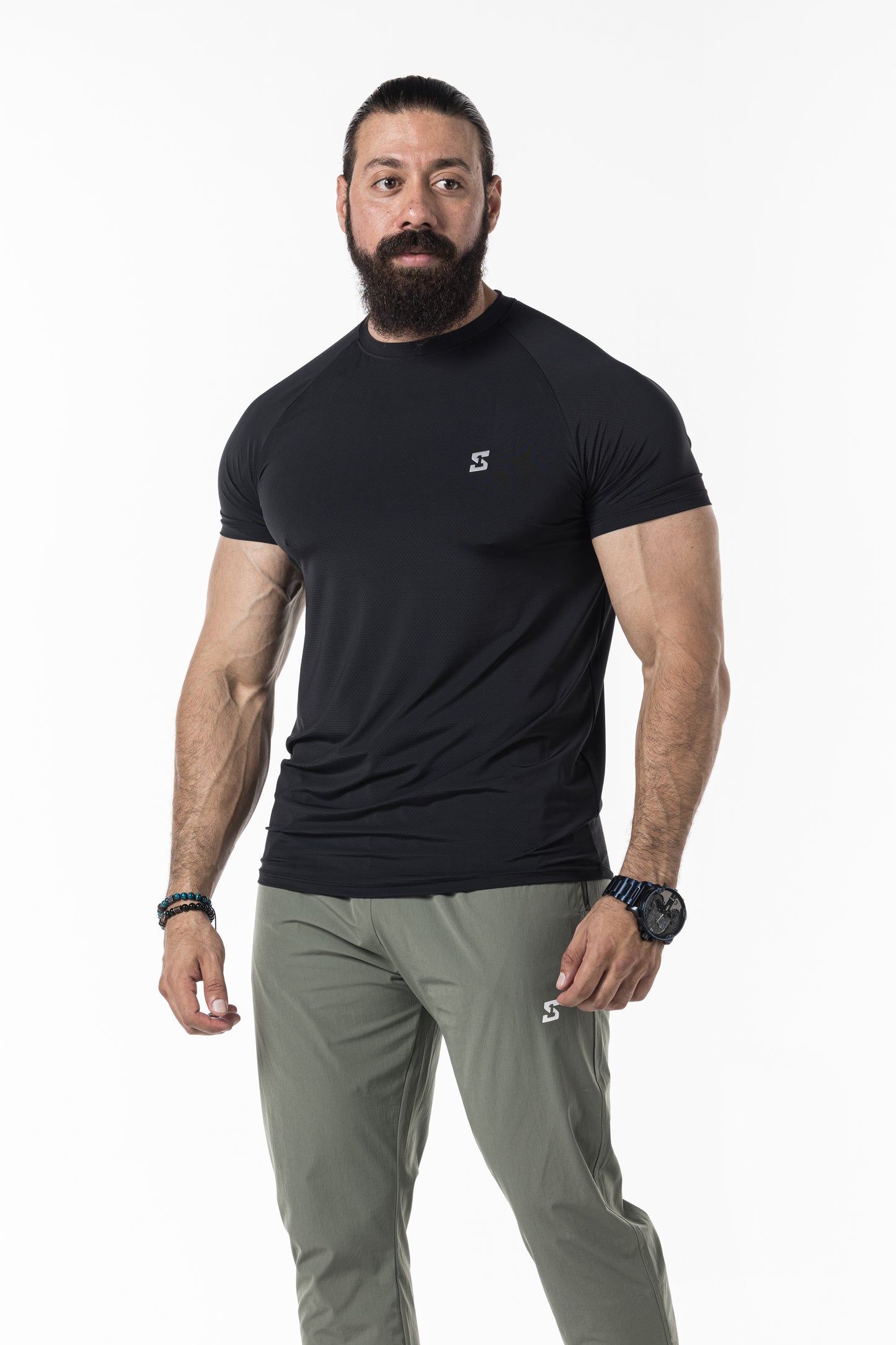 black short sleeve men