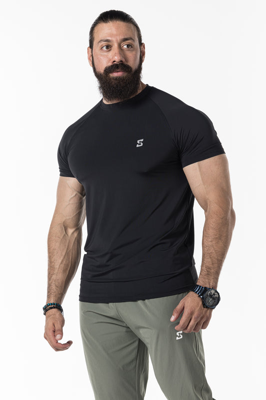 black short sleeve men