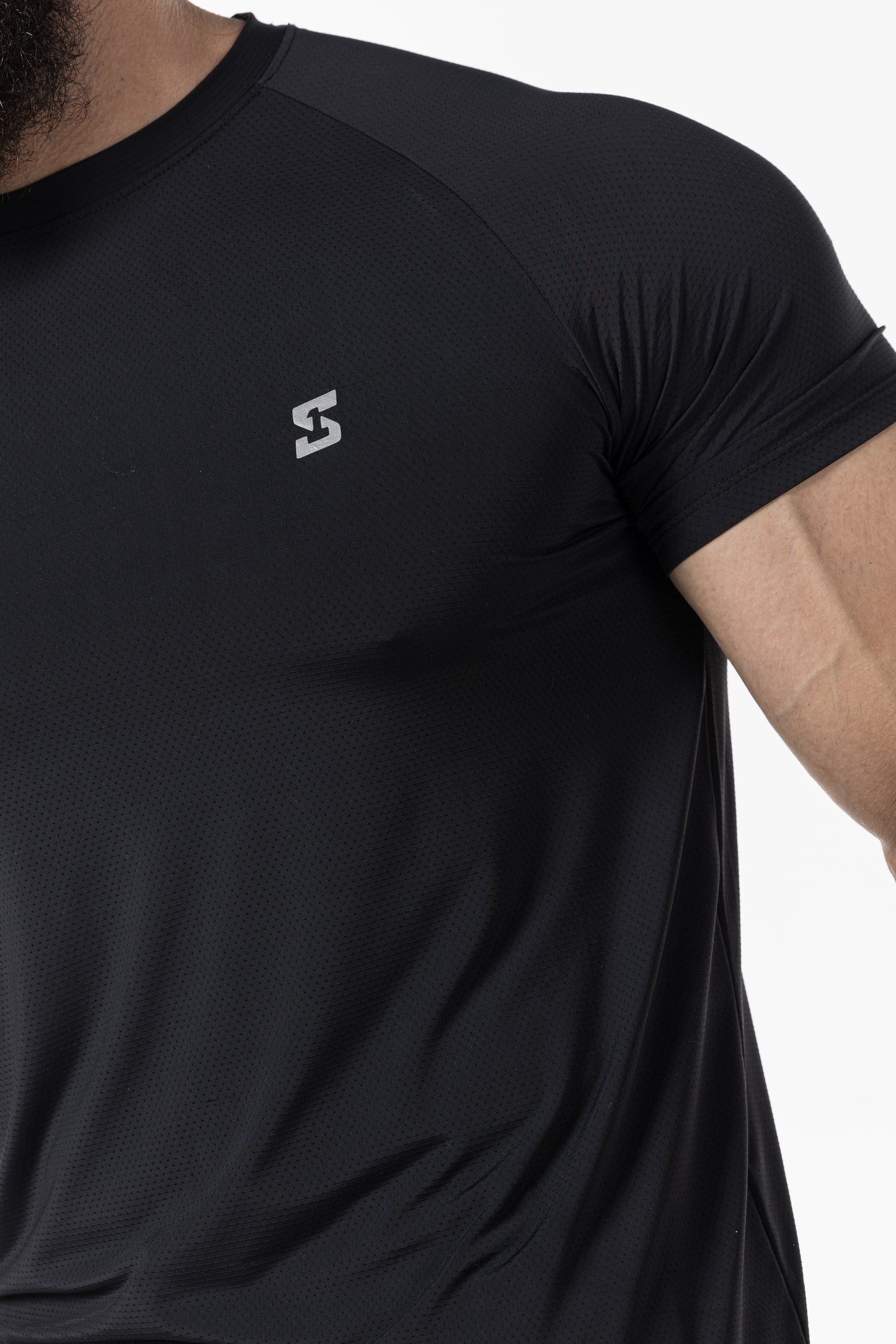 black short sleeve men