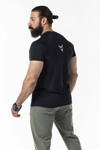 black short sleeve men