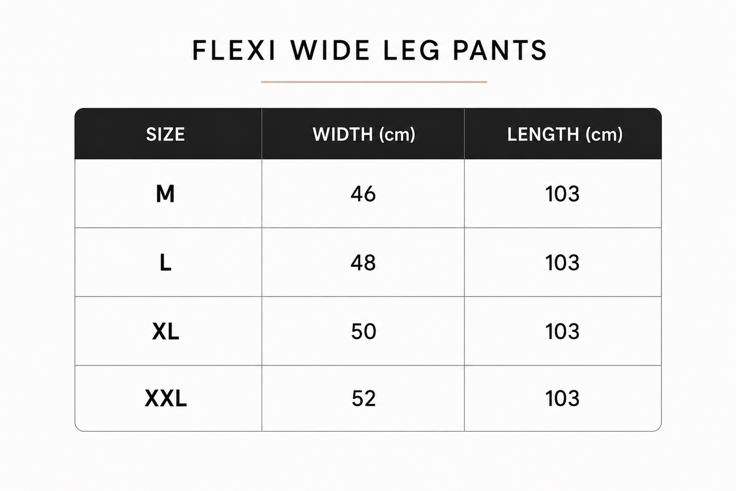 Flexi wide leg pants
