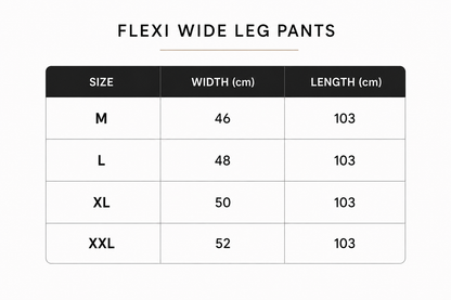 Flexi wide leg pants