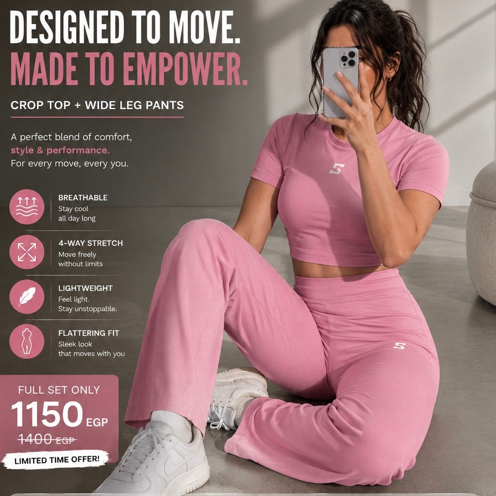 full Set bundle (crop top+wide leg)