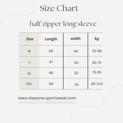 Men half zipper long sleeve