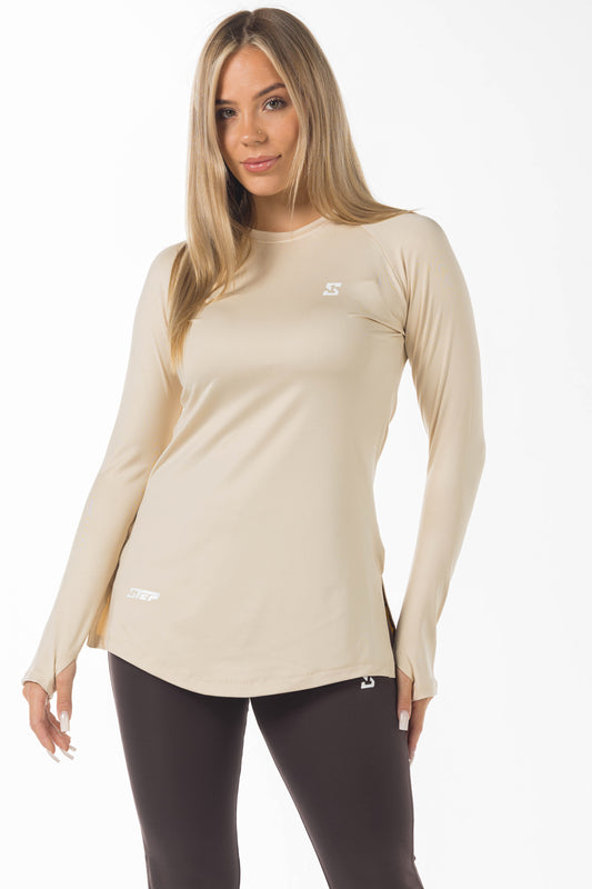 beige long sleeve