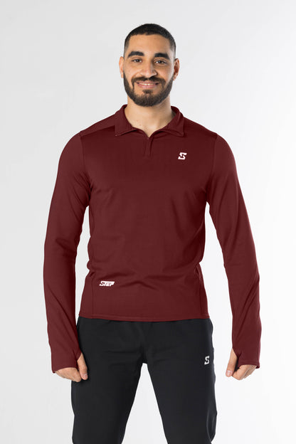 Men half zipper long sleeve
