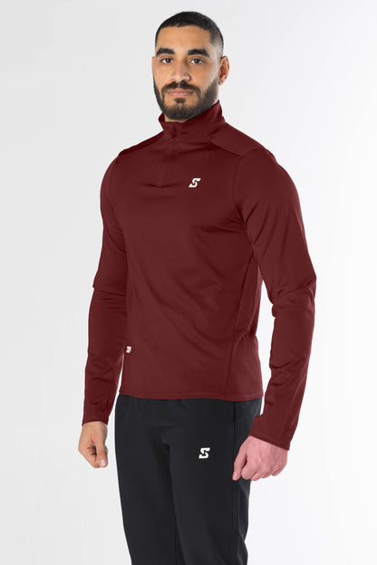 Men half zipper long sleeve