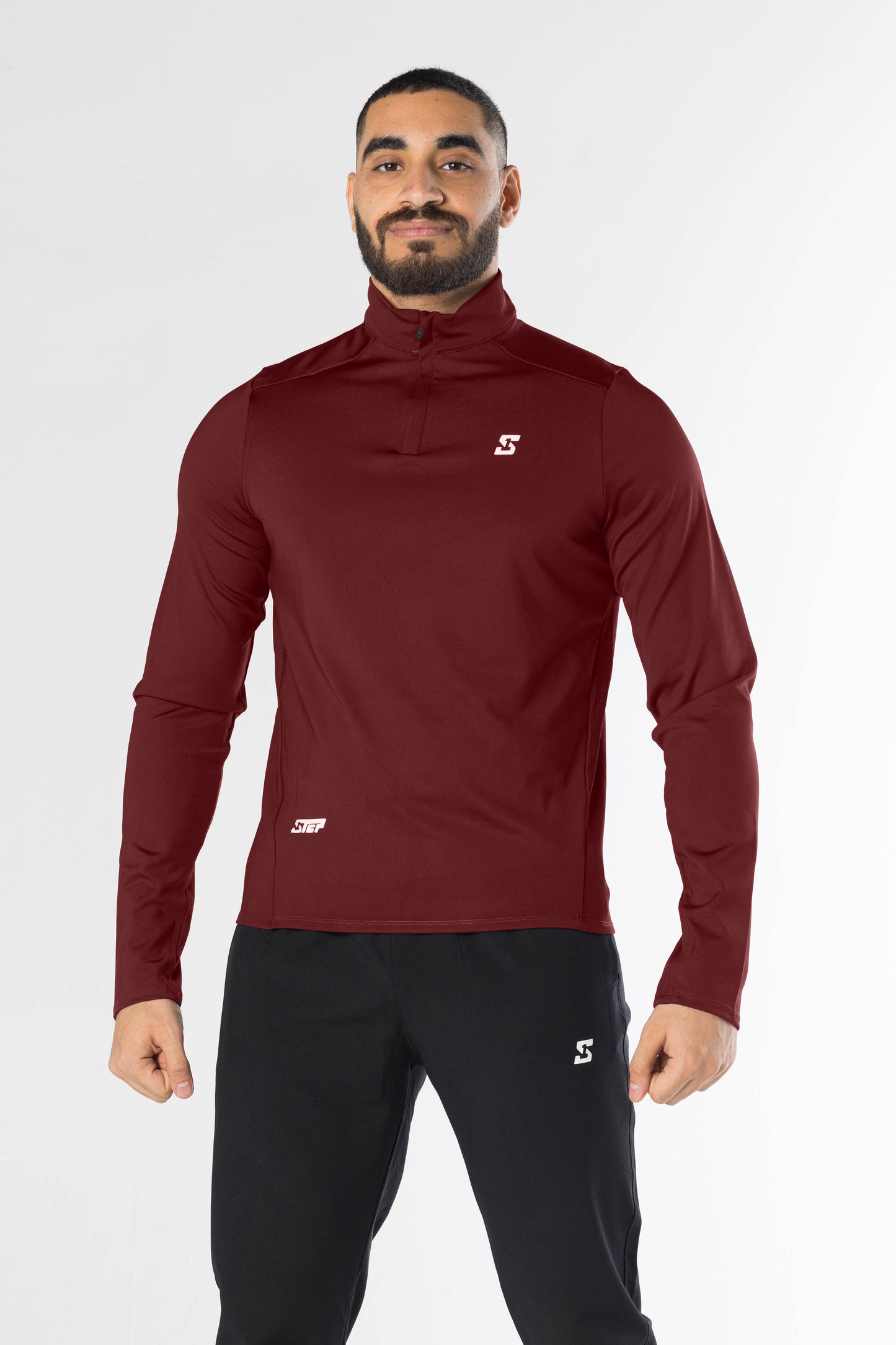 Men half zipper long sleeve