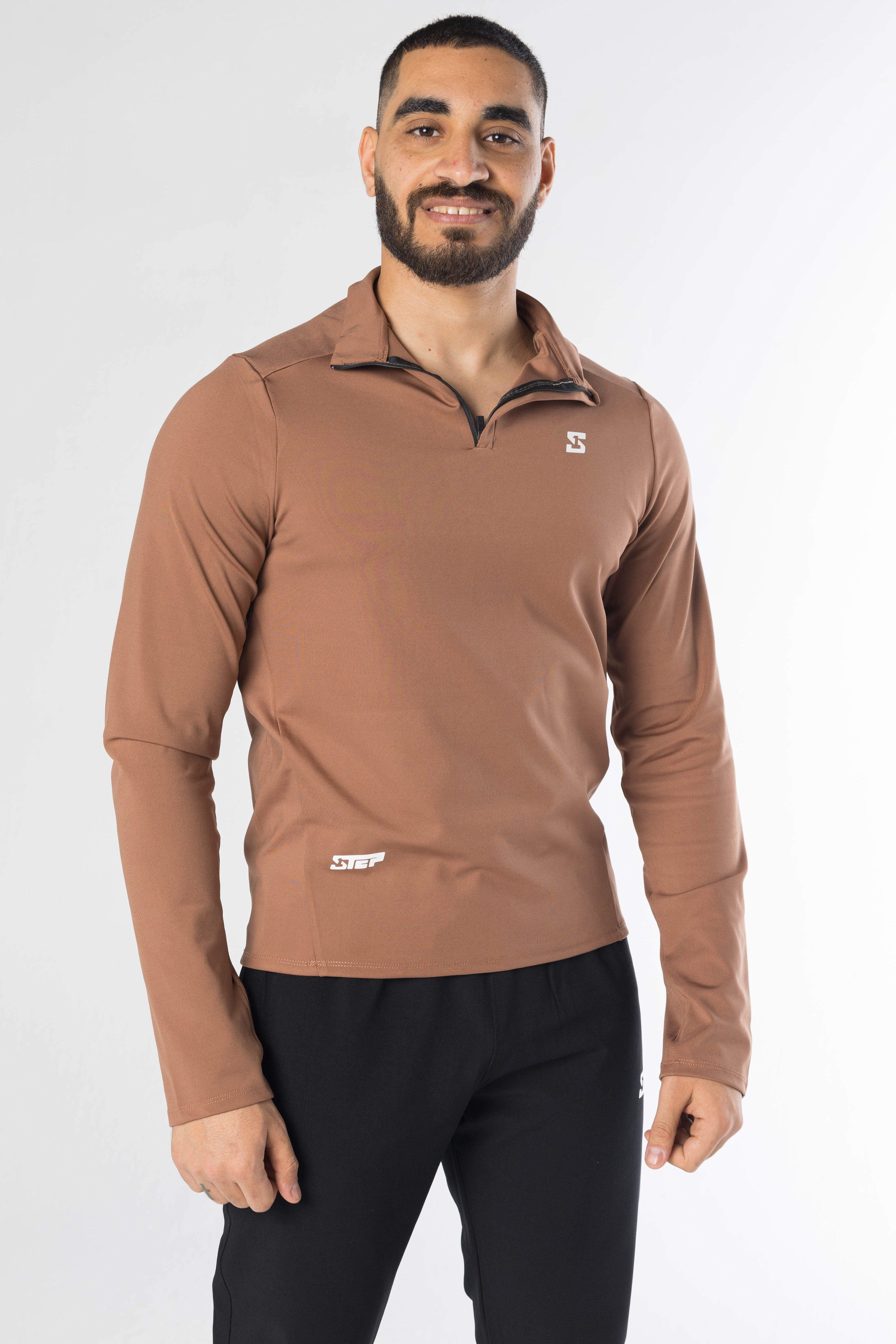 Men half zipper long sleeve