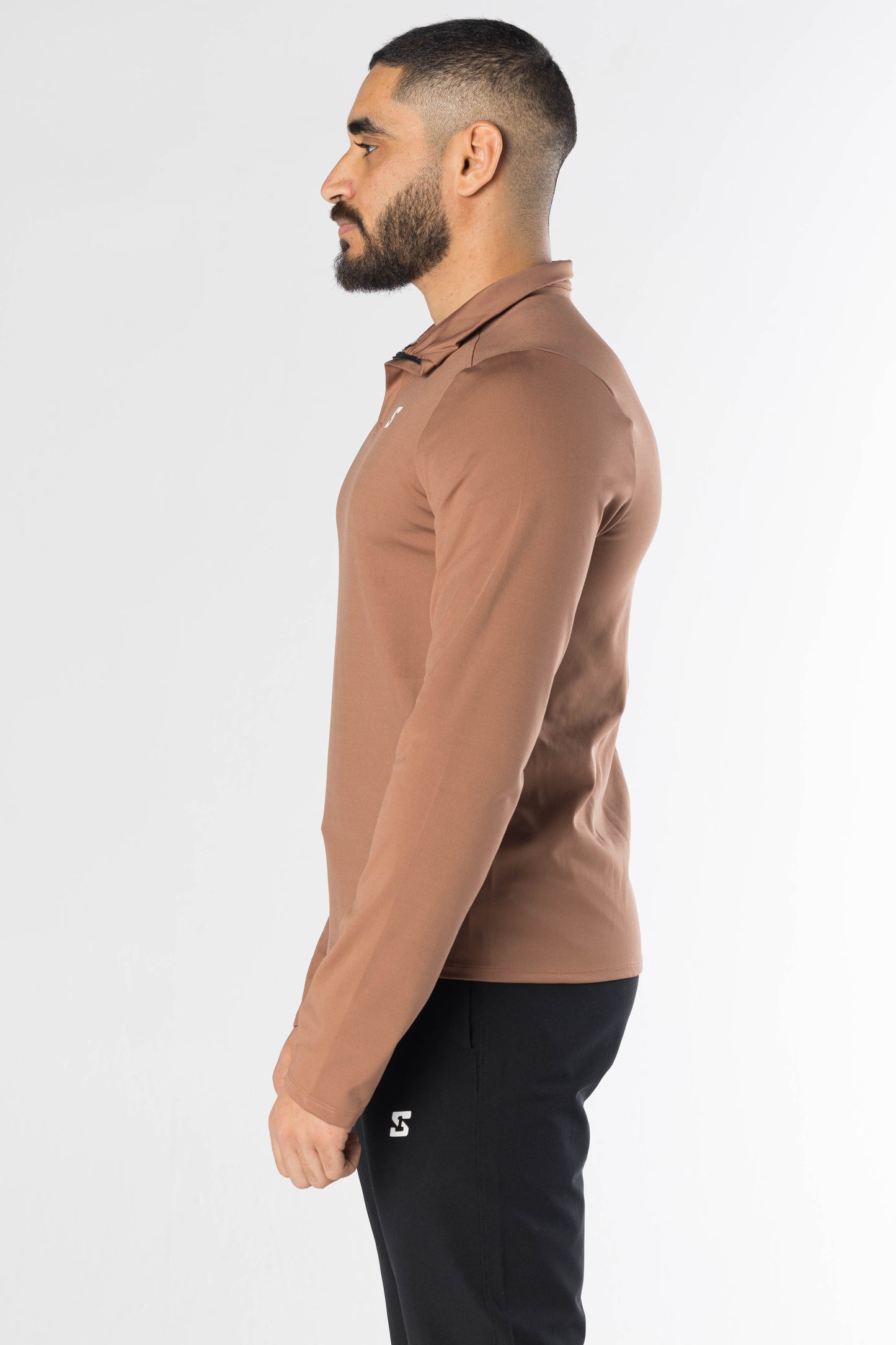 Men half zipper long sleeve