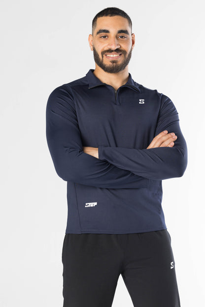 Men half zipper long sleeve