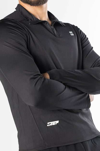Men half zipper long sleeve