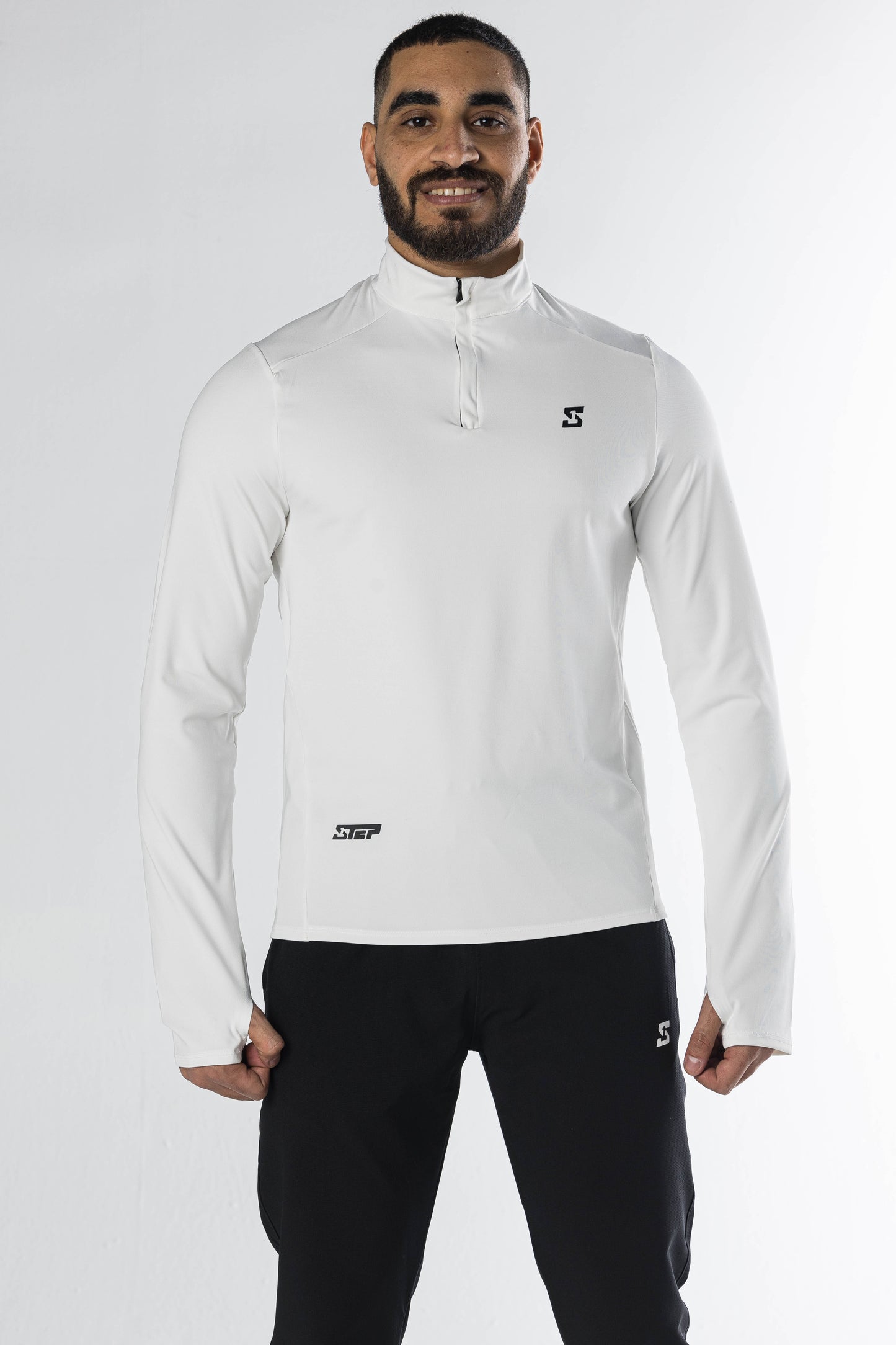 Men half zipper long sleeve